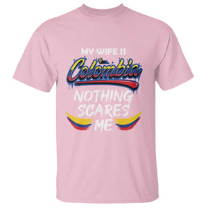 Funny My Wife Is Colombian T Shirt Nothing Scares Me Colombia Flag TS09 Light Pink Print Your Wear