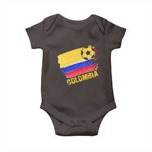 Colombian Colombia Soccer Support Baby Onesie TS09 Dark Chocolate Print Your Wear