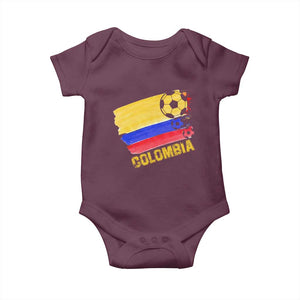 Colombian Colombia Soccer Support Baby Onesie TS09 Maroon Print Your Wear