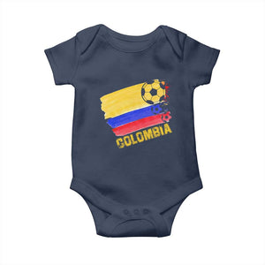 Colombian Colombia Soccer Support Baby Onesie TS09 Navy Print Your Wear