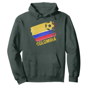 Colombian Colombia Soccer Support Hoodie TS09 Dark Forest Green Print Your Wear