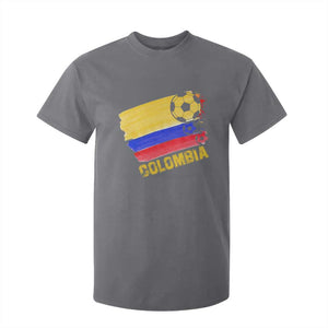 Colombian Colombia Soccer Support T Shirt For Kid TS09 Charcoal Print Your Wear