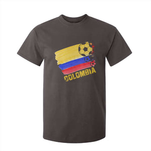 Colombian Colombia Soccer Support T Shirt For Kid TS09 Dark Chocolate Print Your Wear