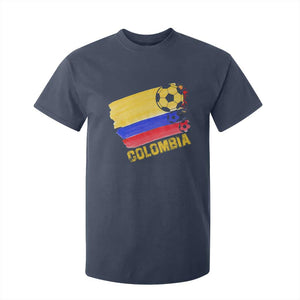 Colombian Colombia Soccer Support T Shirt For Kid TS09 Navy Print Your Wear