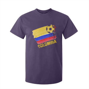 Colombian Colombia Soccer Support T Shirt For Kid TS09 Purple Print Your Wear
