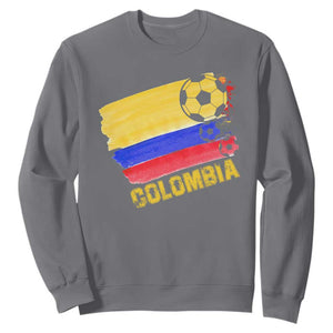 Colombian Colombia Soccer Support Sweatshirt TS09 Charcoal Print Your Wear