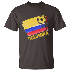 Colombian Colombia Soccer Support T Shirt TS09 Dark Chocolate Print Your Wear