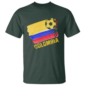 Colombian Colombia Soccer Support T Shirt TS09 Dark Forest Green Print Your Wear
