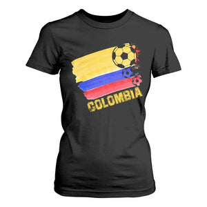 Colombian Colombia Soccer Support T Shirt For Women TS09 Black Print Your Wear