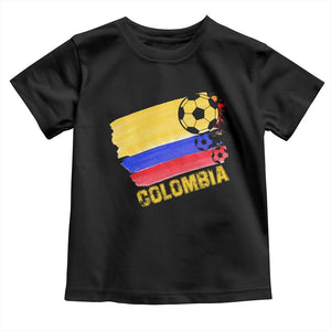 Colombian Colombia Soccer Support Toddler T Shirt TS09 Black Print Your Wear