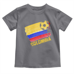 Colombian Colombia Soccer Support Toddler T Shirt TS09 Charcoal Print Your Wear