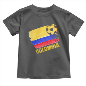 Colombian Colombia Soccer Support Toddler T Shirt TS09 Dark Heather Print Your Wear