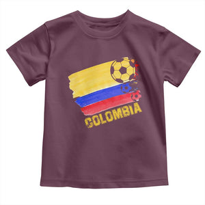 Colombian Colombia Soccer Support Toddler T Shirt TS09 Maroon Print Your Wear