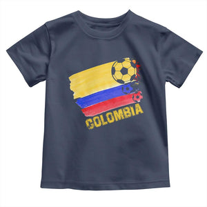 Colombian Colombia Soccer Support Toddler T Shirt TS09 Navy Print Your Wear