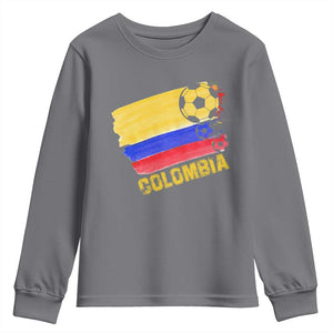 Colombian Colombia Soccer Support Youth Sweatshirt TS09 Charcoal Print Your Wear