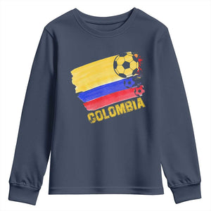 Colombian Colombia Soccer Support Youth Sweatshirt TS09 Navy Print Your Wear