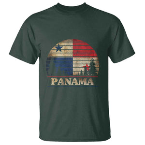 Panama Flag Pride T Shirt TS09 Dark Forest Green Print Your Wear