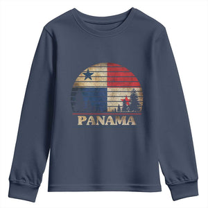 Panama Flag Pride Youth Sweatshirt TS09 Navy Print Your Wear