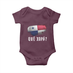 Funny Panama Baby Onesie Que Xopa What's Up Panamanian TS09 Maroon Print Your Wear