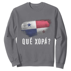Funny Panama Sweatshirt Que Xopa What's Up Panamanian TS09 Charcoal Print Your Wear