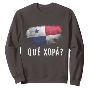 Funny Panama Sweatshirt Que Xopa What's Up Panamanian TS09 Dark Chocolate Print Your Wear