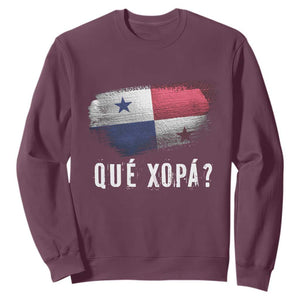Funny Panama Sweatshirt Que Xopa What's Up Panamanian TS09 Maroon Print Your Wear