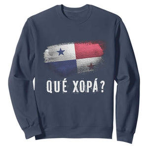 Funny Panama Sweatshirt Que Xopa What's Up Panamanian TS09 Navy Print Your Wear