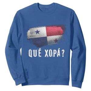 Funny Panama Sweatshirt Que Xopa What's Up Panamanian TS09 Royal Blue Print Your Wear
