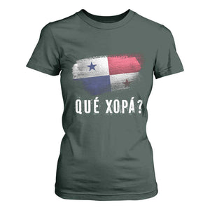 Funny Panama T Shirt For Women Que Xopa What's Up Panamanian TS09 Dark Forest Green Print Your Wear