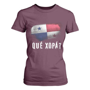 Funny Panama T Shirt For Women Que Xopa What's Up Panamanian TS09 Maroon Print Your Wear