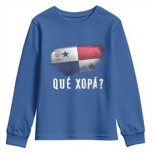 Funny Panama Youth Sweatshirt Que Xopa What's Up Panamanian TS09 Royal Blue Print Your Wear