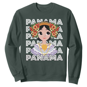 Panamanian Cultural Women Sweatshirt TS09 Dark Forest Green Print Your Wear