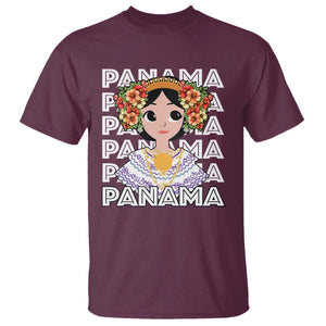Panamanian Cultural Women T Shirt TS09 Maroon Print Your Wear