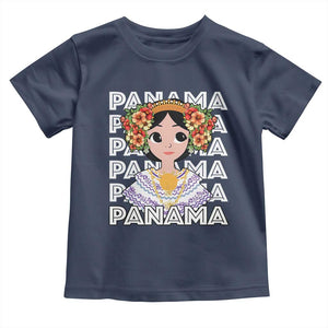 Panamanian Cultural Women Toddler T Shirt TS09 Navy Print Your Wear