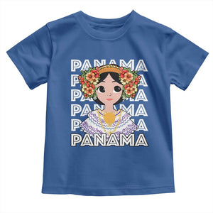 Panamanian Cultural Women Toddler T Shirt TS09 Royal Blue Print Your Wear