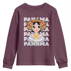 Panamanian Cultural Women Youth Sweatshirt TS09 Maroon Print Your Wear