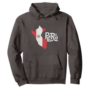 Peruvian Pride Hoodie Peru Est. 1821 TS09 Dark Chocolate Print Your Wear