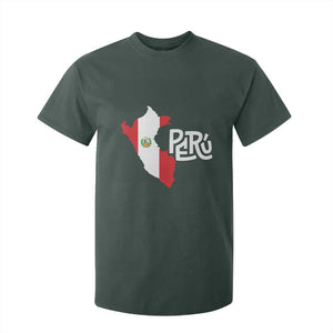 Peruvian Pride T Shirt For Kid Peru Est. 1821 TS09 Dark Forest Green Print Your Wear