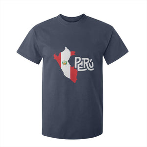 Peruvian Pride T Shirt For Kid Peru Est. 1821 TS09 Navy Print Your Wear
