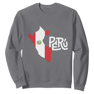 Peruvian Pride Sweatshirt Peru Est. 1821 TS09 Charcoal Print Your Wear