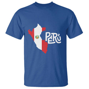 Peruvian Pride T Shirt Peru Est. 1821 TS09 Royal Blue Print Your Wear