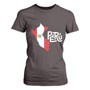 Peruvian Pride T Shirt For Women Peru Est. 1821 TS09 Dark Chocolate Print Your Wear