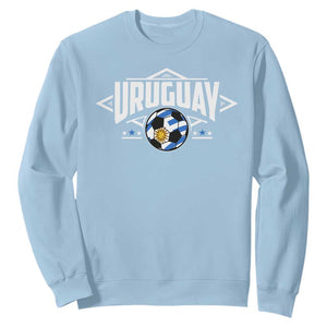 Uruguayan Uruguay Soccer Support Sweatshirt TS09 Light Blue Print Your Wear