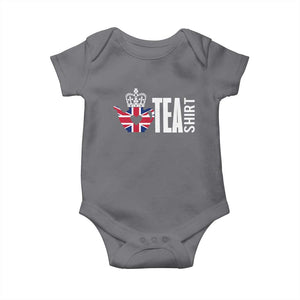 Funny English Tea UK Flag Baby Onesie TS09 Charcoal Print Your Wear