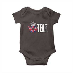 Funny English Tea UK Flag Baby Onesie TS09 Dark Chocolate Print Your Wear