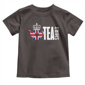 Funny English Tea UK Flag Toddler T Shirt TS09 Dark Chocolate Print Your Wear