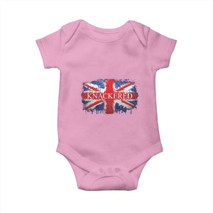 Funny Knackered The UK Flag British Baby Onesie TS09 Light Pink Print Your Wear