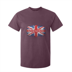 Funny Knackered The UK Flag British T Shirt For Kid TS09 Maroon Print Your Wear