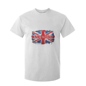 Funny Knackered The UK Flag British T Shirt For Kid TS09 White Print Your Wear