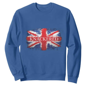 Funny Knackered The UK Flag British Sweatshirt TS09 Royal Blue Print Your Wear